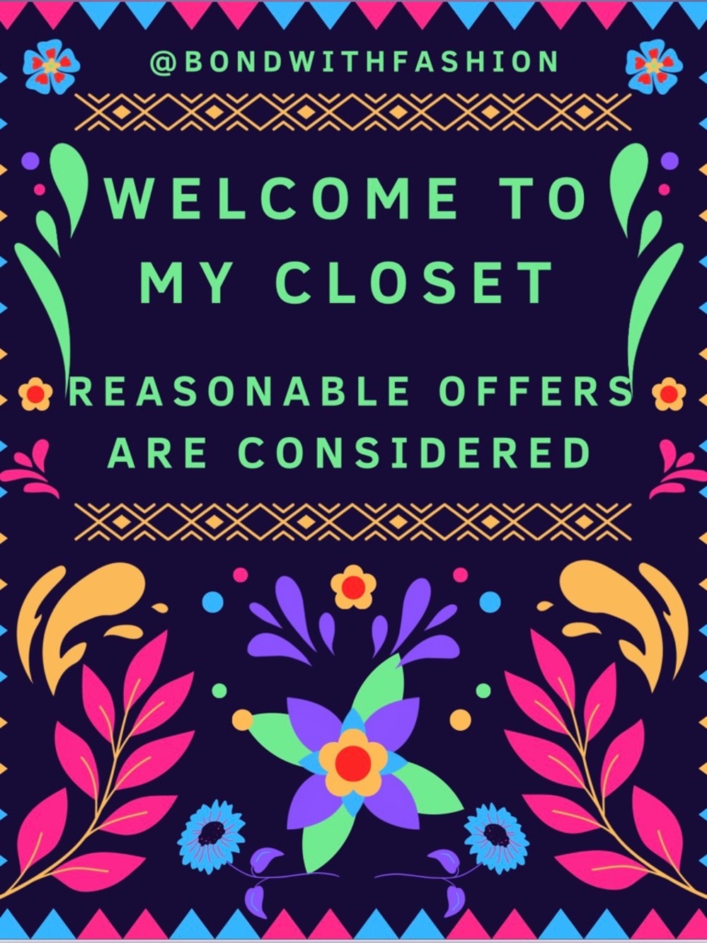 WELCOME TO MY CLOSET!  TAKE A LOOK AROUND.   I’M ALWAYS ADDING NEW ITEMS🌻